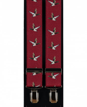 Elastic Braces with Clips | Red