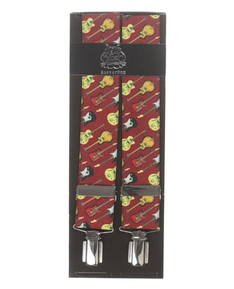 Elastic Braces with Clips | Red