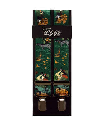 Elastic Braces with Clips | Green