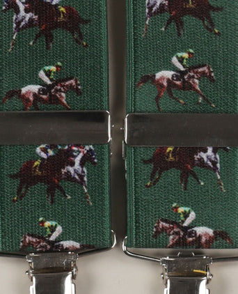 Elastic Braces with Clips | Army Green