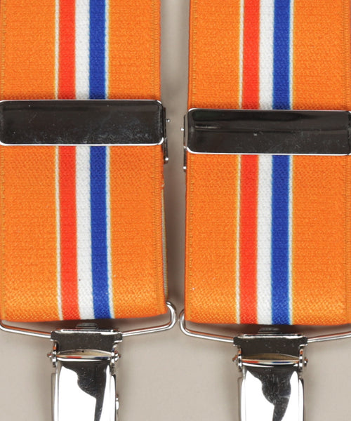 Elastic suspenders with clips | Orange