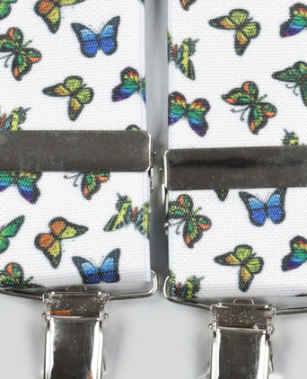 Elastic Braces with Clips | White