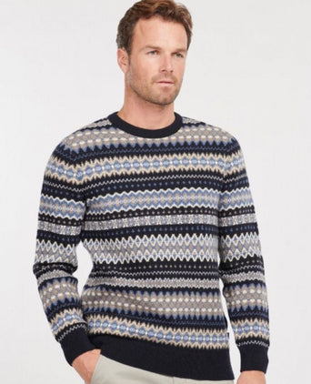 Barbour Fairisle Crew Neck Pullover | Night Blue