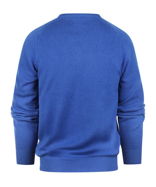 Classic Lambswool v-neck sweater | Blue