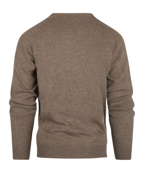 Classic Lambswool v-neck sweater | Brown
