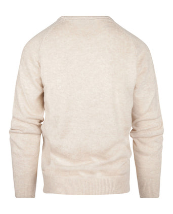 Pullover klassiek Lamswol v-hals | Bruin