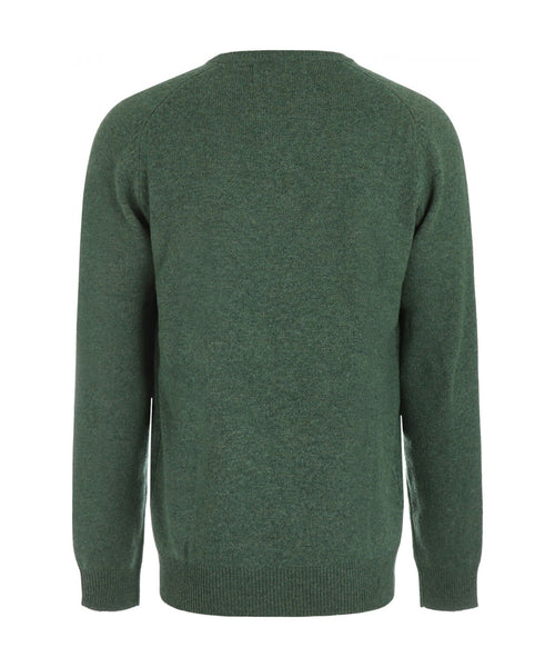 Classic Lambswool v-neck sweater | Green
