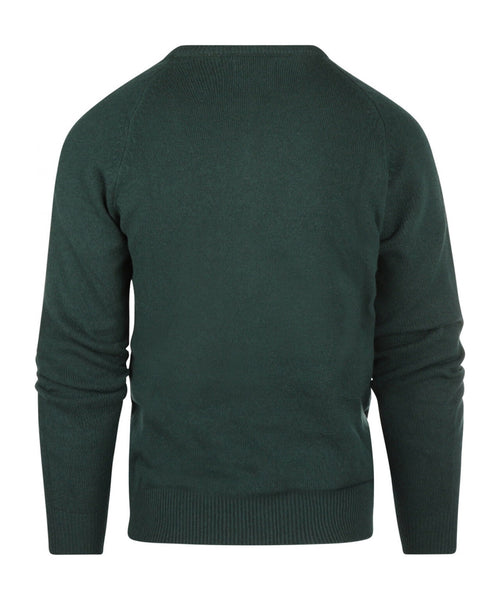 Classic Lambswool v-neck sweater | Green