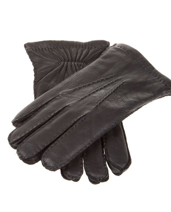 Klassieke Hertenleer Handschoenen | Zwart