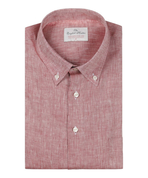 Shirt linen long sleeves | Bordeaux Red