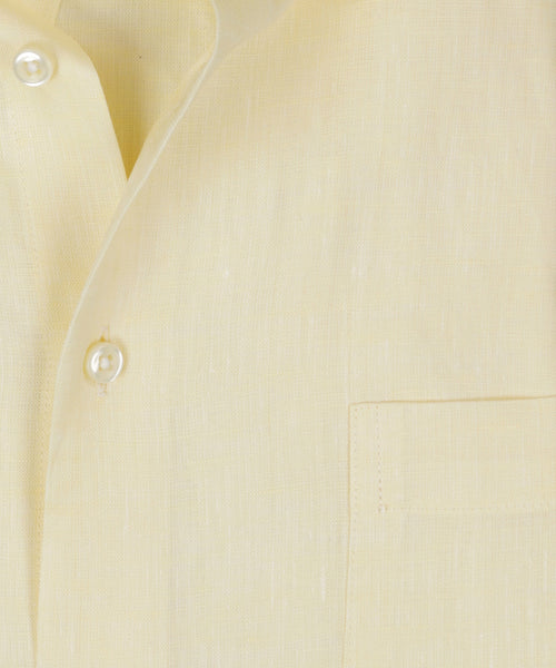 Shirt linen long sleeves | Yellow