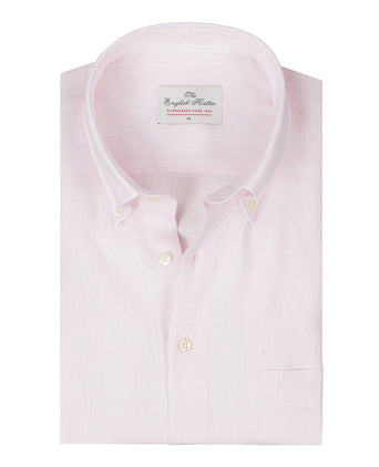 Shirt linen long sleeves | Pink