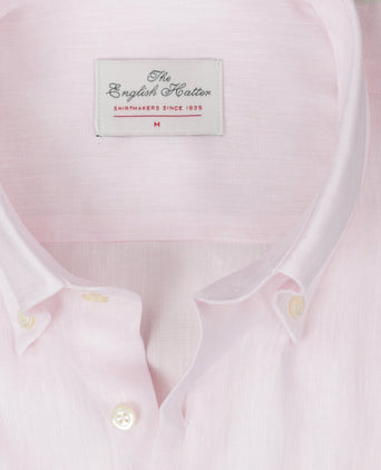 Shirt linen long sleeves | Pink