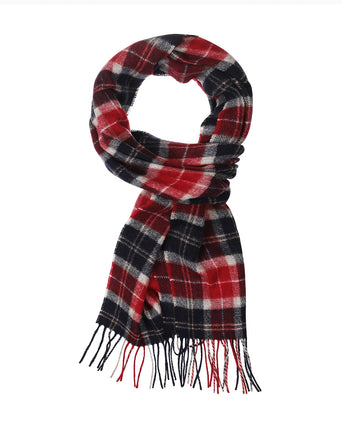 Barbour Lambswool Scarf | Cranberry Tartan