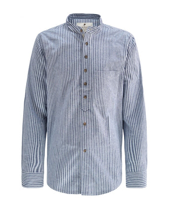 Overhemd Grandfather Shirt | Blauw