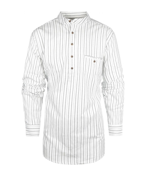 Overhemd Grandfather Shirt | Wit