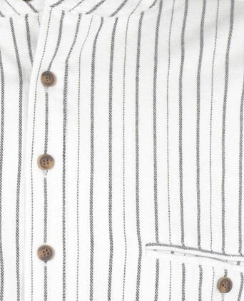 Overhemd Grandfather Shirt | Wit