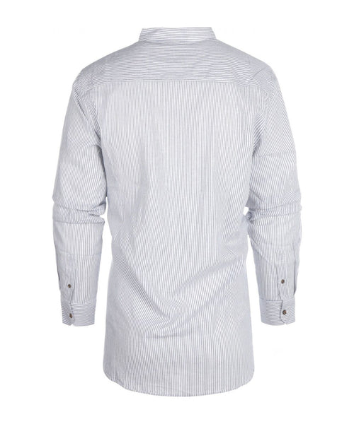 Overhemd Grandfather Shirt linnen | Blauw