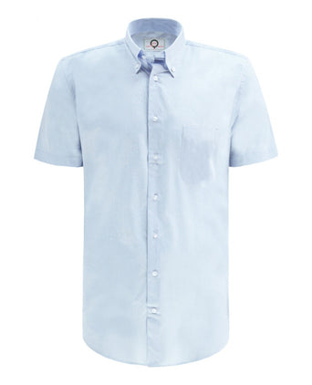 Overhemd tijdloos korte mouwen | Blauw