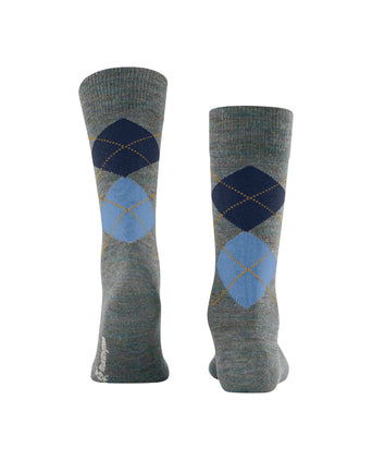 Edinburgh Melange Heren Sokken | Blauw