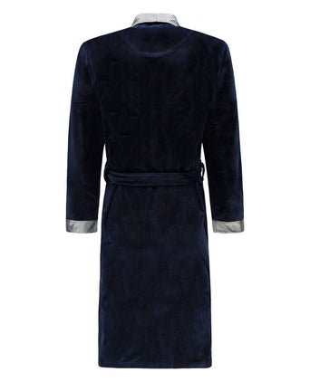 Terrycloth dressing gown | Navy Blue