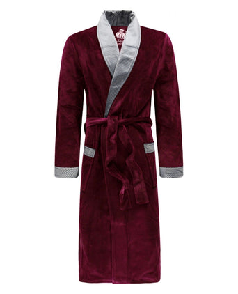 Terrycloth dressing gown | Bordeaux Red