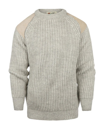 Swaledale Wool Crew Neck Sweater | Beige