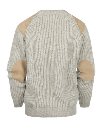 Swaledale Wool Crew Neck Sweater | Beige
