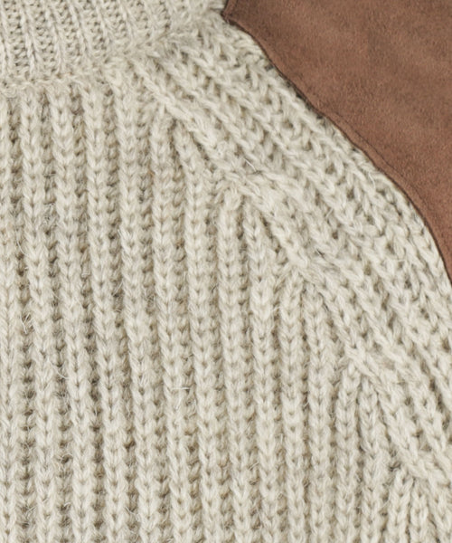 Swaledale Wool Crew Neck Sweater | Brown
