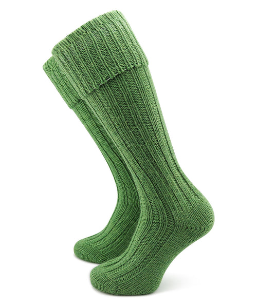 Men's Tweed Knee Socks | Green