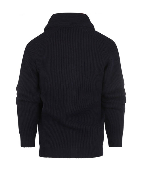 William Lockie Button Cardigan Shawl Collar | Navy