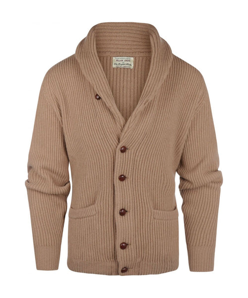 William Lockie Knotted Vest Shawl Collar | Camel