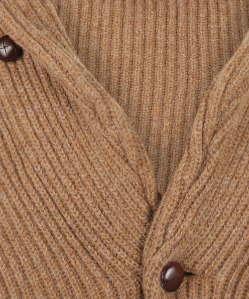 William Lockie Knotted Vest Shawl Collar | Driftwood