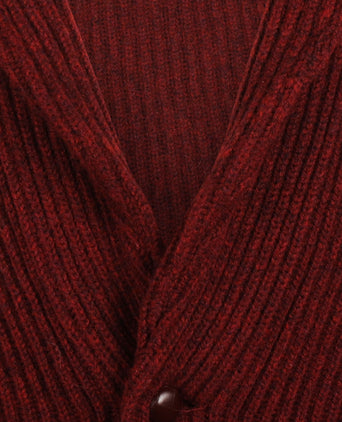 William Lockie Button Cardigan Shawl Collar | Red Velvet