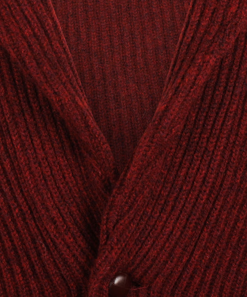 William Lockie Button Cardigan Shawl Collar | Red Velvet