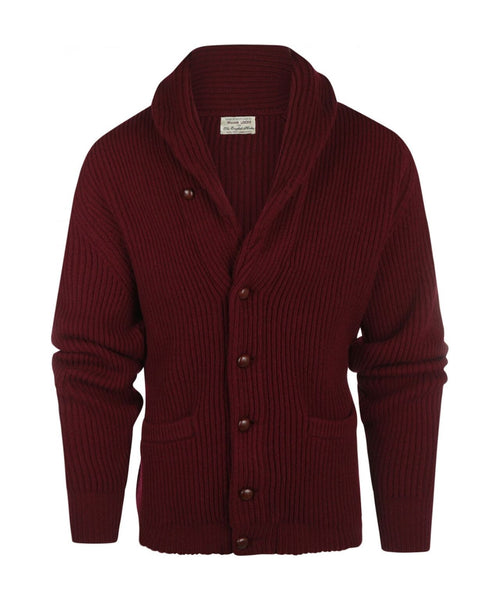 William Lockie Knotted Vest Shawl Collar | Bordeaux