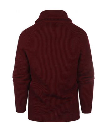 William Lockie Knoop Vest Sjaalkraag | Bordeaux