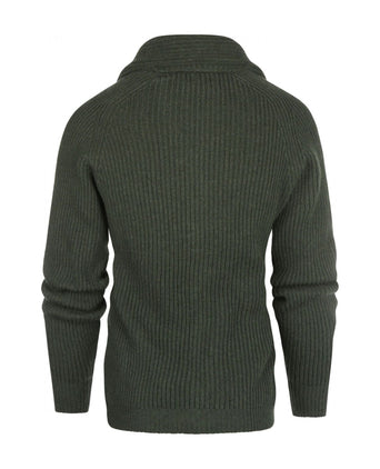 William Lockie Button Cardigan Shawl Collar | Rosemary