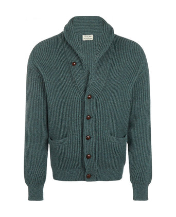 William Lockie Button Cardigan Shawl Collar | Moorland