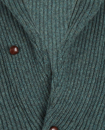 William Lockie Button Cardigan Shawl Collar | Moorland