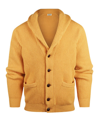 William Lockie Knotted Vest Shawl Collar | Harvest Gold