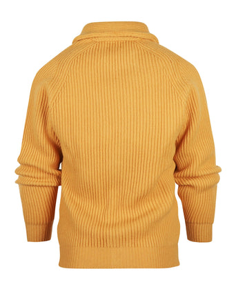 William Lockie Knotted Vest Shawl Collar | Harvest Gold