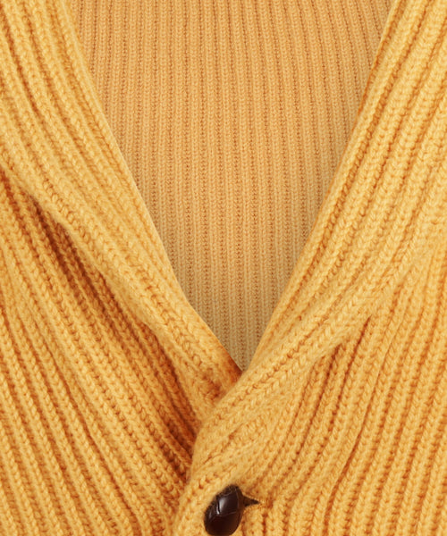 William Lockie Knotted Vest Shawl Collar | Harvest Gold