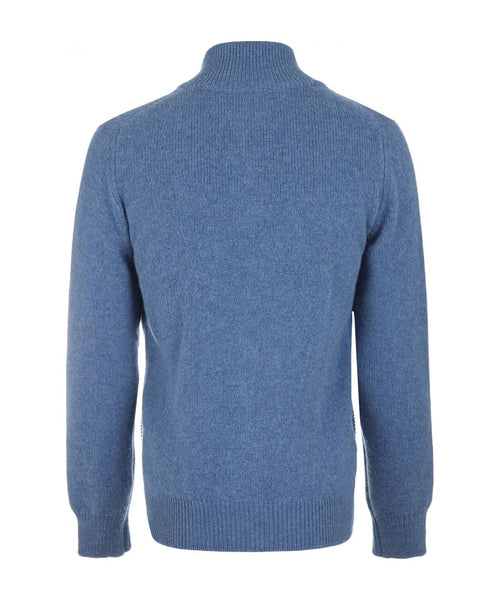 William Lockie Zip Vest Lambswool | Blue