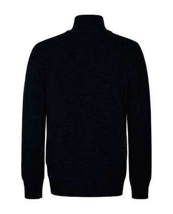 William Lockie Zip Vest Lambswool | Navy Blue