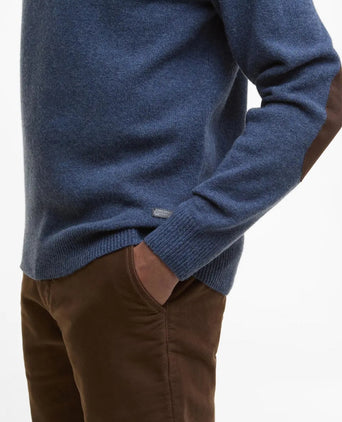 Pullover met rits en knoopsluiting | Blauw