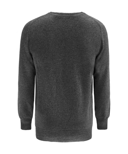 Pullover Lambswool round neck dutch fit | Charcoal