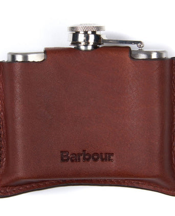 Barbour Hinged Hipflask | Brown