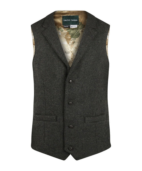Iers Tweed Gilet | Groen