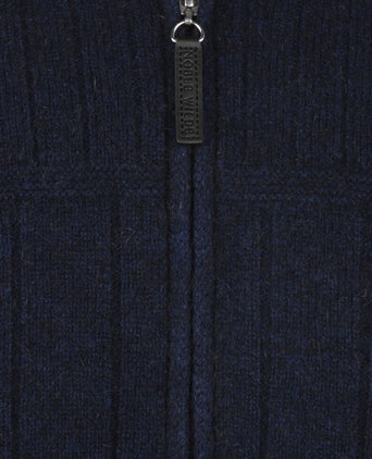 Noble Wilde Zip Vest Lancaster | Navy Blue